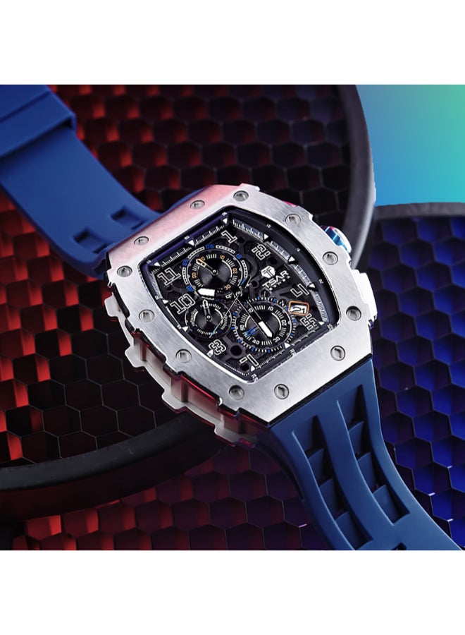 TSAR BOMBA Men's Silicone Analog Watch TB8204Q-14 - 43.5x50.5 mm - Image 4